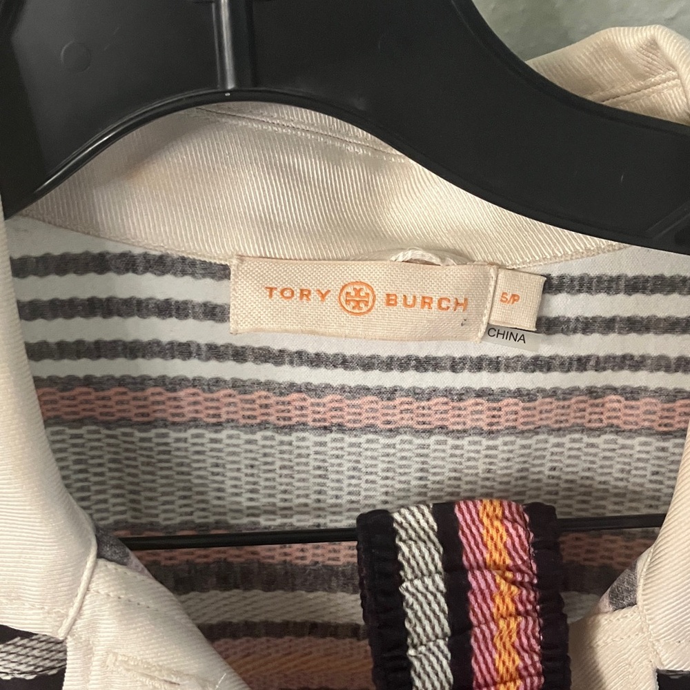 Tory Burch Striped Polo Midi Dress - Picture 6 of 6